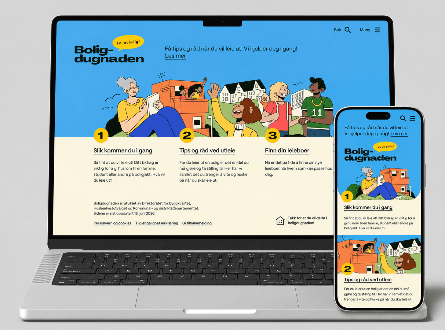 Boligdugnaden website homepage