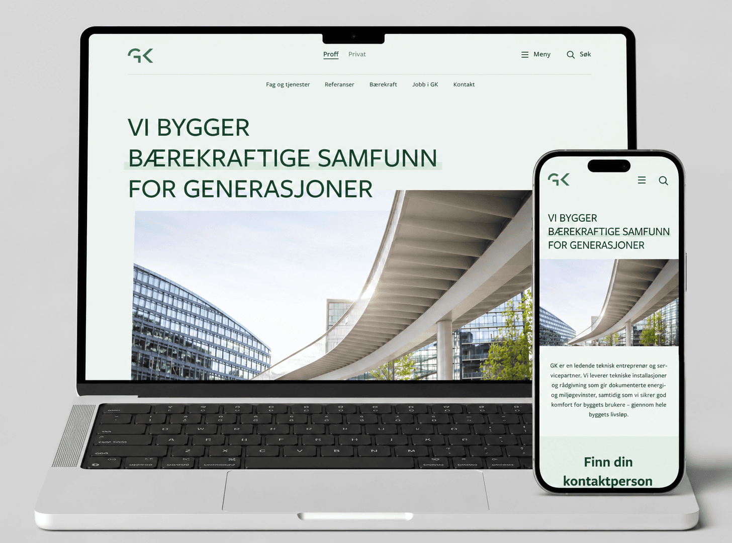 GK website homepage
