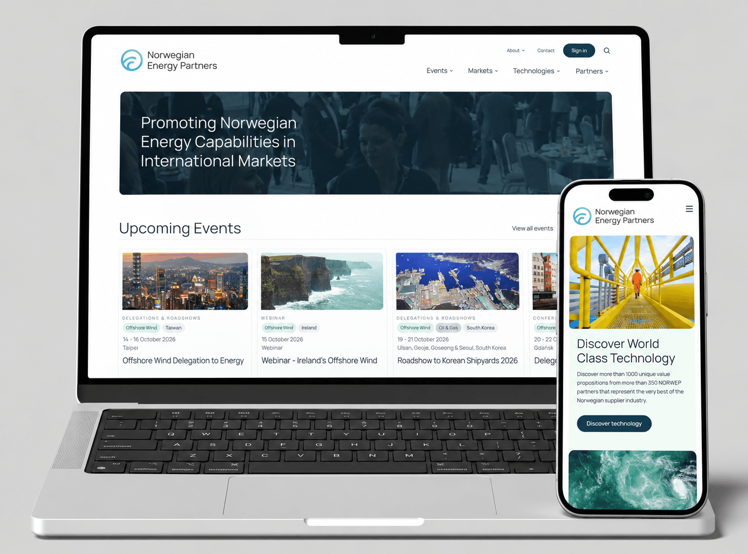 Norwegian Energy Partners website homepage